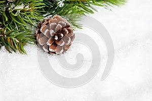 Christmas tree with pinecone photo
