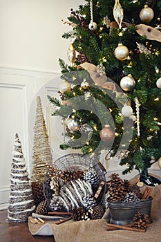 Christmas Tree with Pinecones