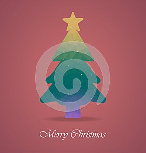 Christmas tree with polygon