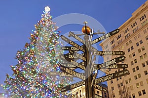 Christmas Tree in Portland Pioneer Square photo