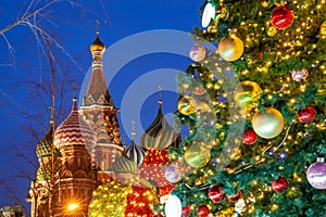 Christmas Tree on the Red Square, Moscow, Russia