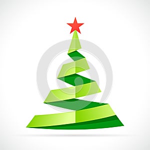 christmas tree with ribbon concept