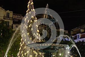 Christmas tree on Rossio square