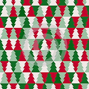 Christmas tree seamless pattern