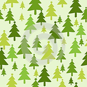 Christmas tree seamless pattern