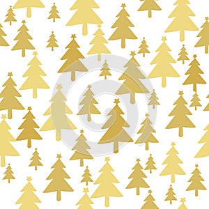 Christmas tree seamless pattern