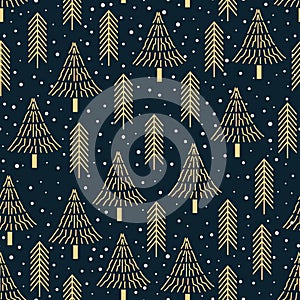 Christmas tree seamless pattern background, wrapping paper, pattern fills, winter greetings, web page background, Christmas and