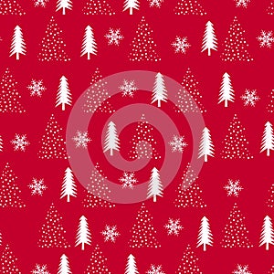 Christmas tree seamless pattern background, wrapping paper, pattern fills, winter greetings, web page background, Christmas and