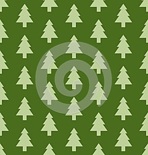 Christmas tree Seamless pattern for new year greeting card/wallpaper background. Vector Illustration.