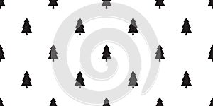 Christmas tree seamless pattern vector Santa Claus snow forest wood new year tile background repeat wallpaper scarf wallpaper illu