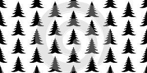 Christmas tree seamless pattern vector wood Santa Claus forest scarf isolated cartoon tile wallpaper repeat background illustratio