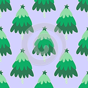Christmas tree seamless pattern for wrapping paper and fabrics and kids clothes print and new year party textiles