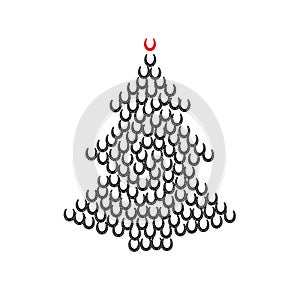 Christmas Tree Shape Made of Extraterrestrial Icons