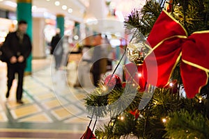 christmas tree in shopping mall