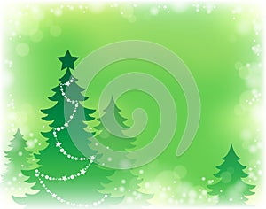 Christmas tree silhouette theme 3