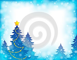 Christmas tree silhouette theme 5