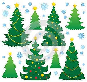 Christmas tree silhouette theme 9