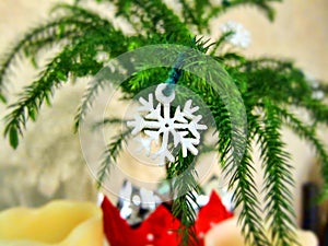 Christmas tree snowflake snow flake decoration decorating candles