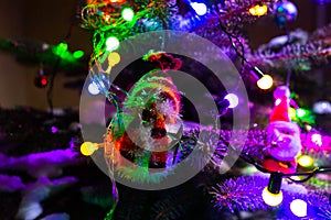 Christmas tree and snowman .