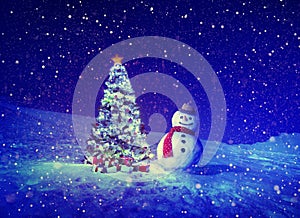 Christmas Tree Snowman Outdoor Concepts