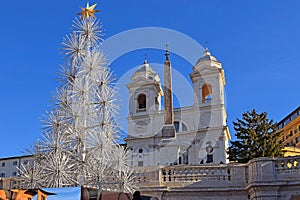 Christmas tree at the Spanish steps, Rome