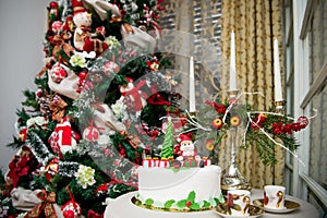 Christmas tree and a special cake