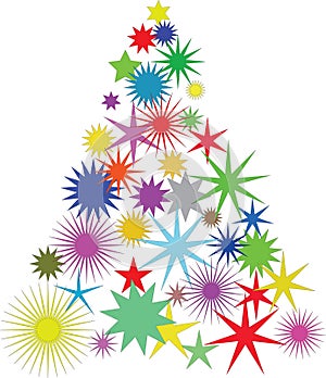 Christmas tree with stars