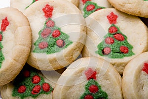 Christmas tree sugar cookies