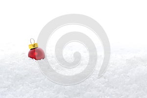 Christmas tree toy on snow