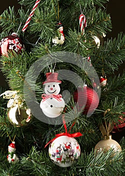 Christmas tree with toys. Background.