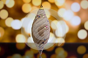 Christmas tree toys isolated on bright background