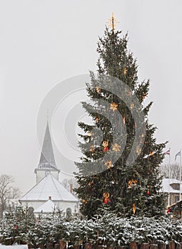 Christmas tree in Tukums.