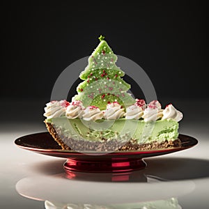 Christmas Tree Vanilla Frozen Pie