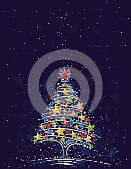 Christmas tree, vector