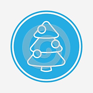 Christmas tree vector icon sign symbol