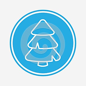 Christmas tree vector icon sign symbol