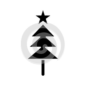 Christmas tree Vector icon which can easily modify or edit