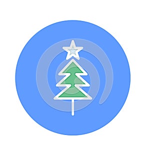 Christmas tree Vector icon which can easily modify or edit