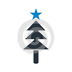 Christmas tree Vector icon which can easily modify or edit