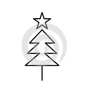 Christmas tree Vector icon which can easily modify or edit