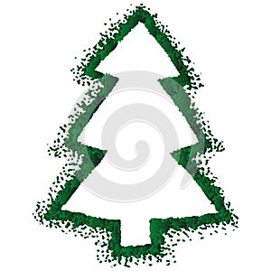 Christmas tree. Vector illustration Christmas balls. Christmas tree decoration