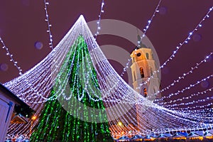 Christmas tree in Vilnius, Lithuania