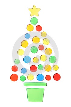 Christmas tree on a white background