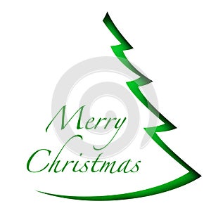 Christmas tree on white background