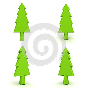 Christmas tree on white background for christmas decoration