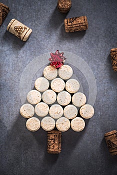 Christmas tree from wine corks