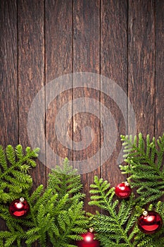 Christmas Tree Wood Background