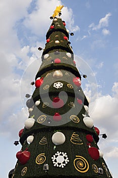 Christmas tree on Zocalo in Mexico City photo