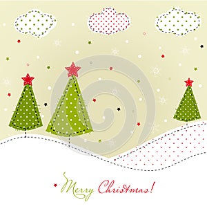 Christmas trees card