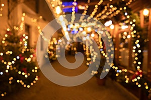 Christmas trees and lights decoration